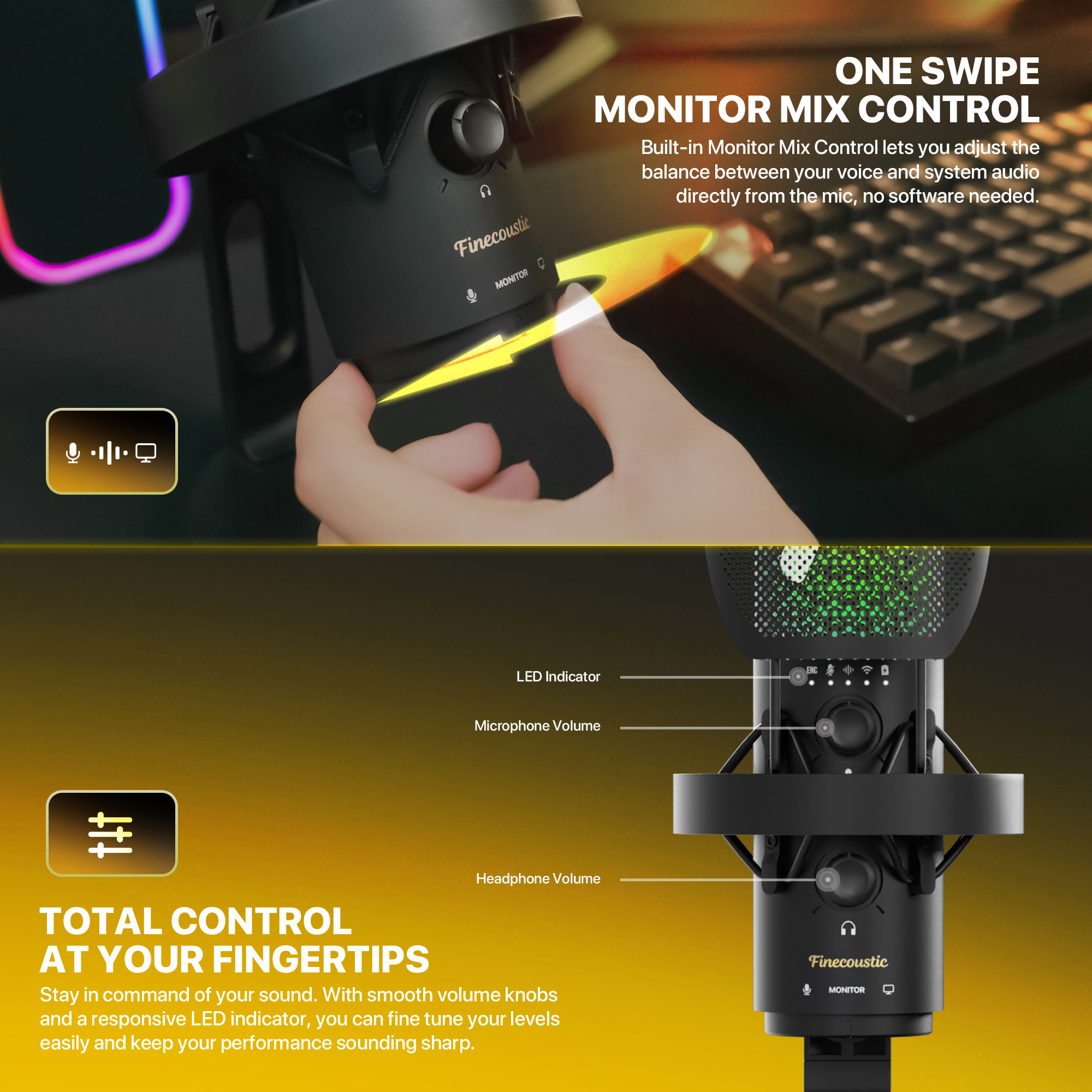 Fantech Finecoustic RESONO WFM1 | SONARA UFM1 with ENC & Mute Control ...