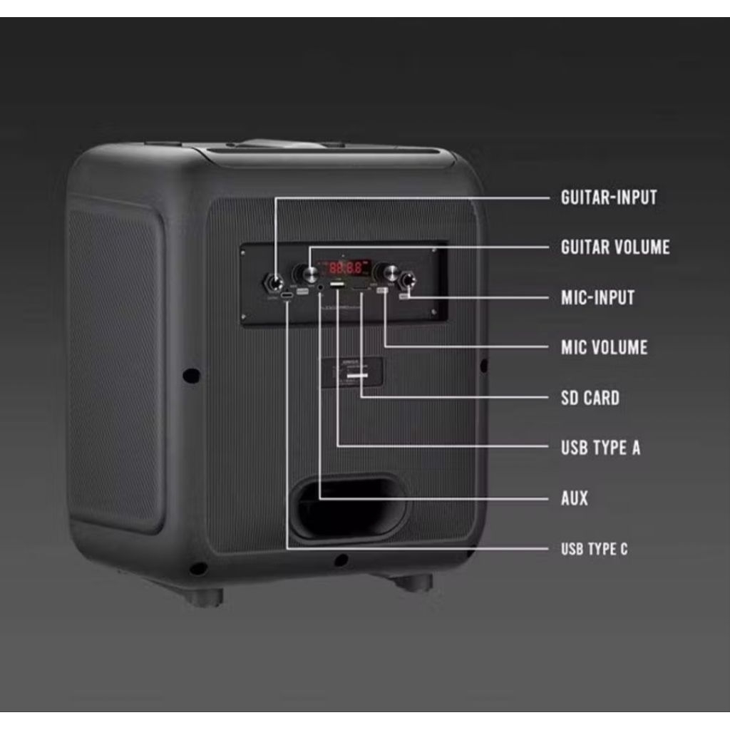 Brudo BTS-1740 IKARAOKE BOX Professional System Bluetooh Speaker With ...