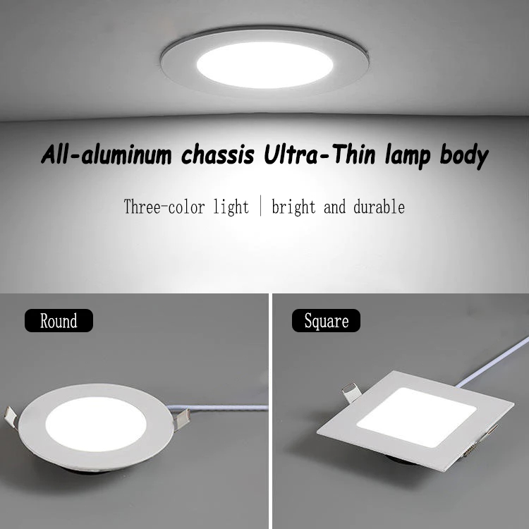 Ultra-thin Recessed LED Pin Light Panel Lights Ceiling Light Round ...