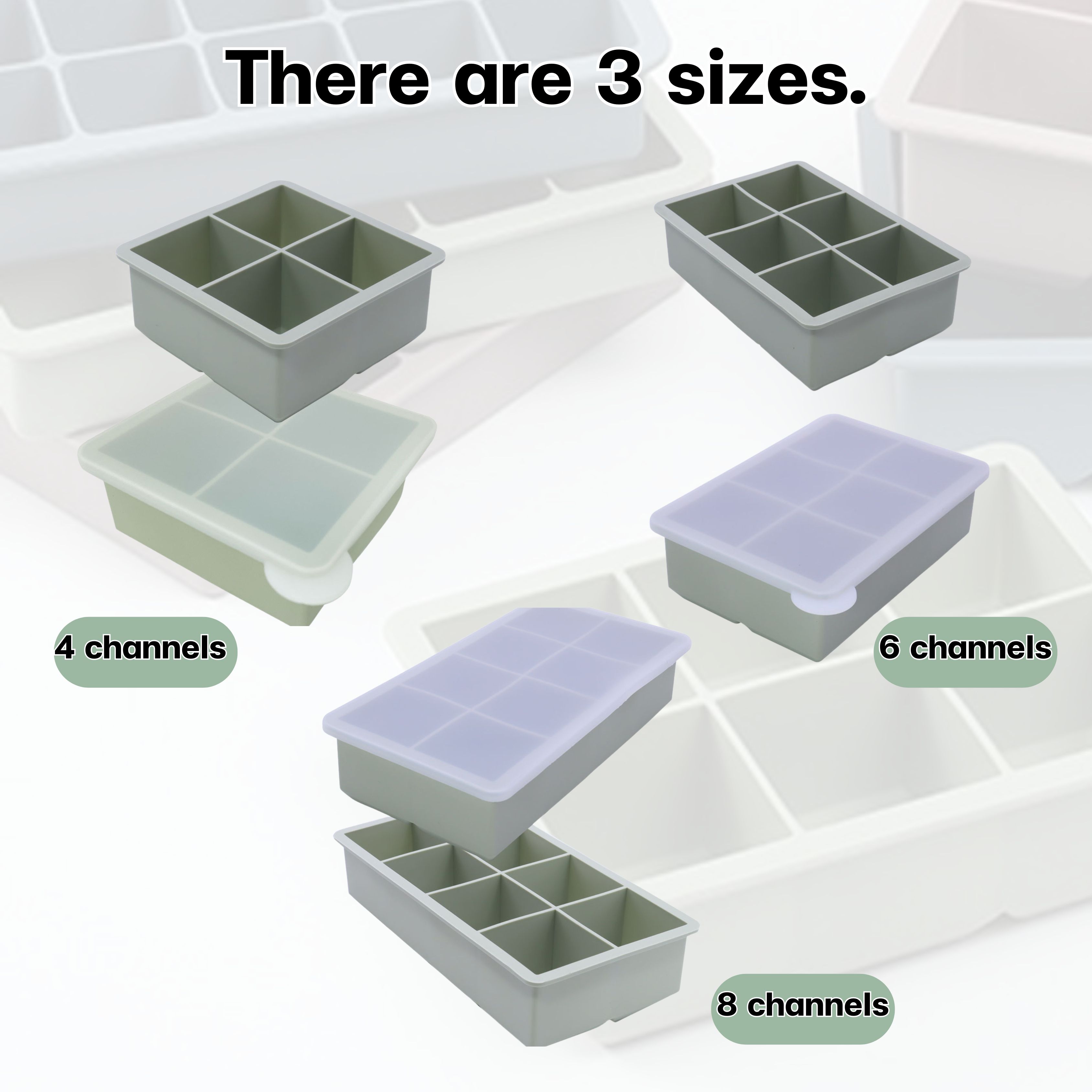 4/6/8/15 Grid Big Ball Square Ice Cube Mold Silicone Ice Cube Maker DIY ...