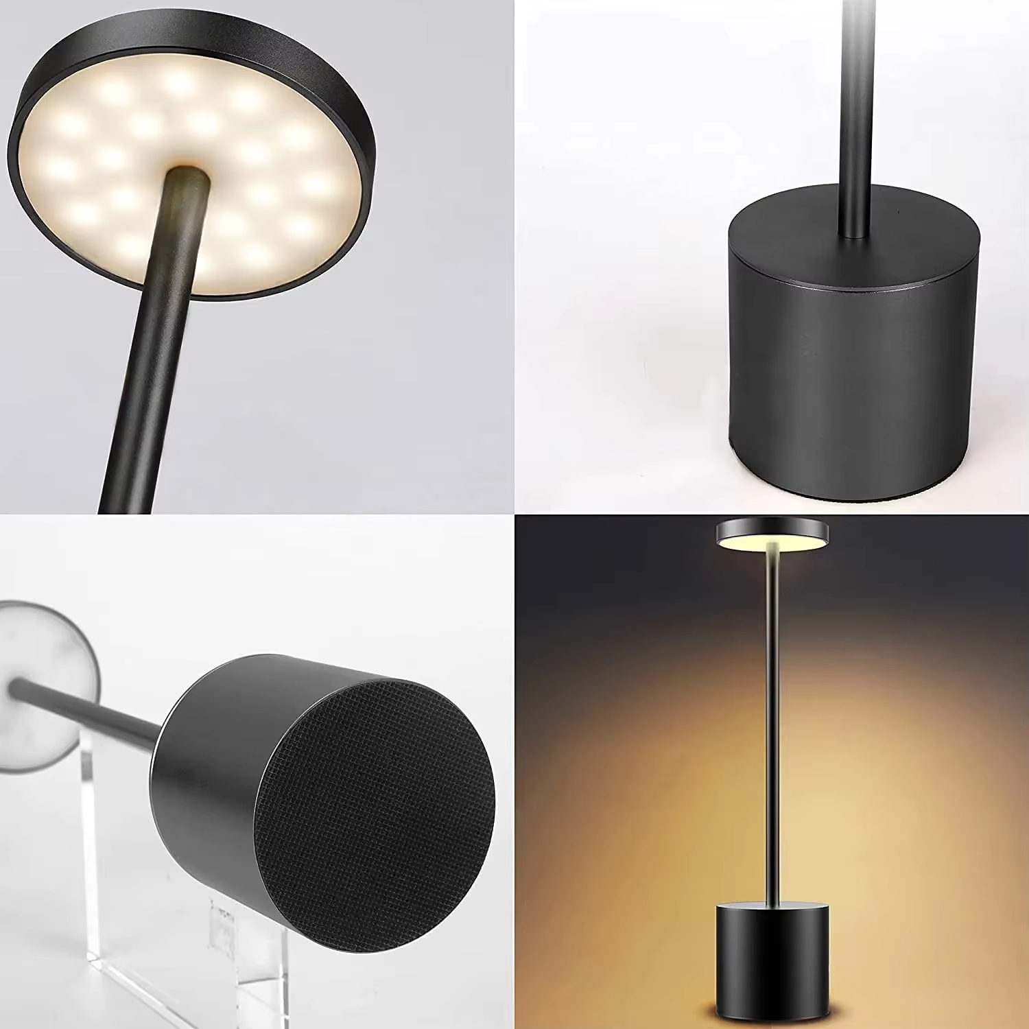 Cilicic LED Metal Bar Table Lamp Adjustable Lighting Sleek Metal Body ...