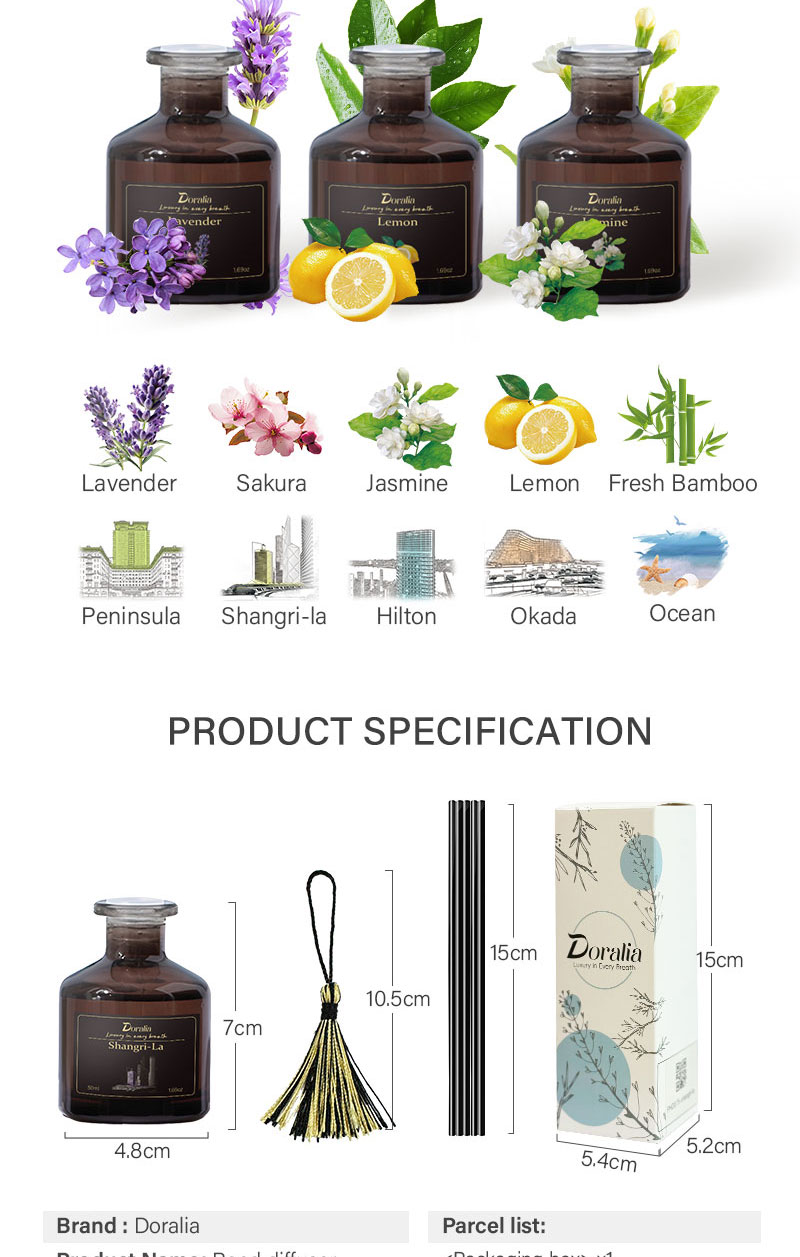 Doralia Reed Diffuser Aromatherapy essential oil air fresheners Home ...