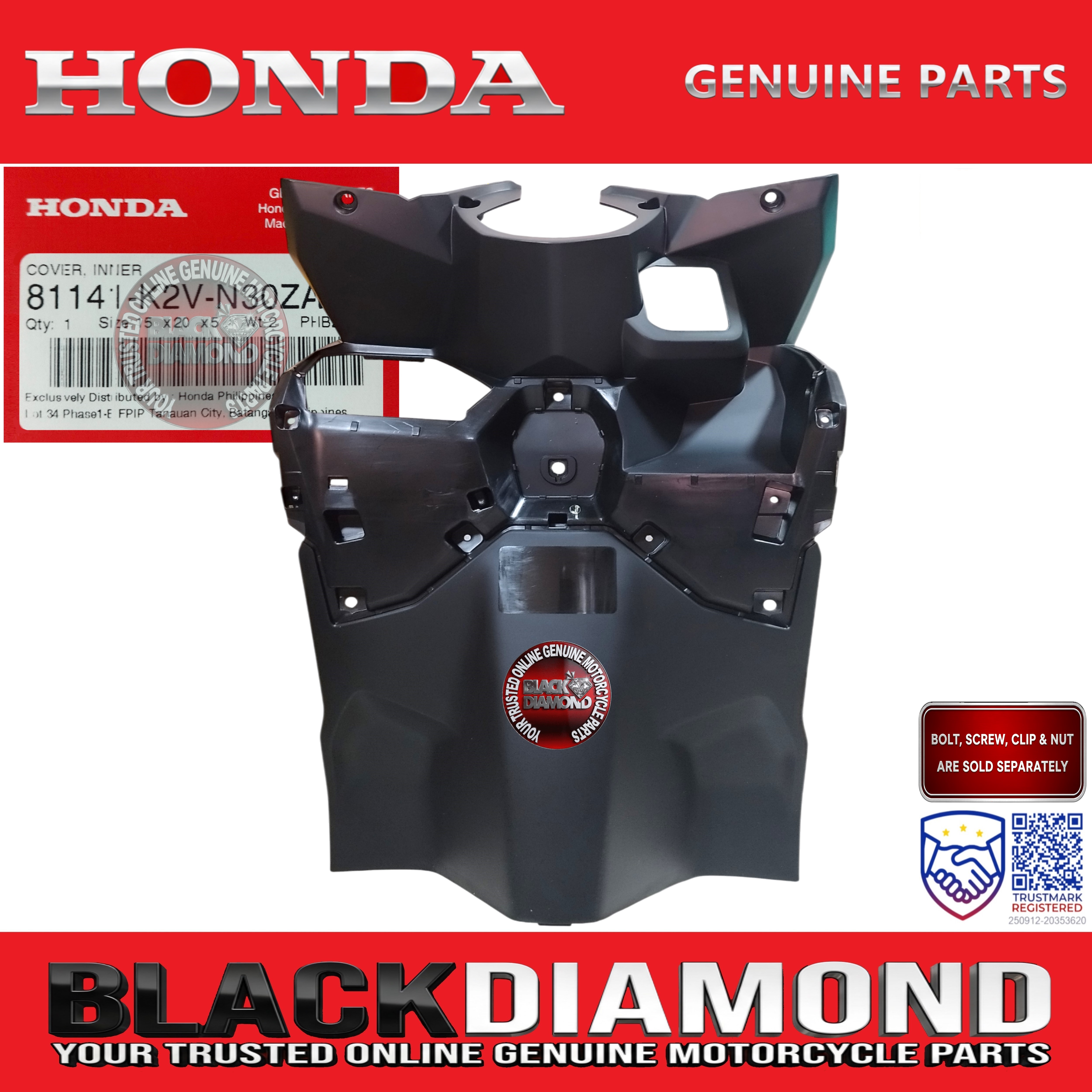JOEY - ORIGINAL HONDA CLICK 125i VERSION 3 | COVER, INNER LOWER (DIBDIB ...