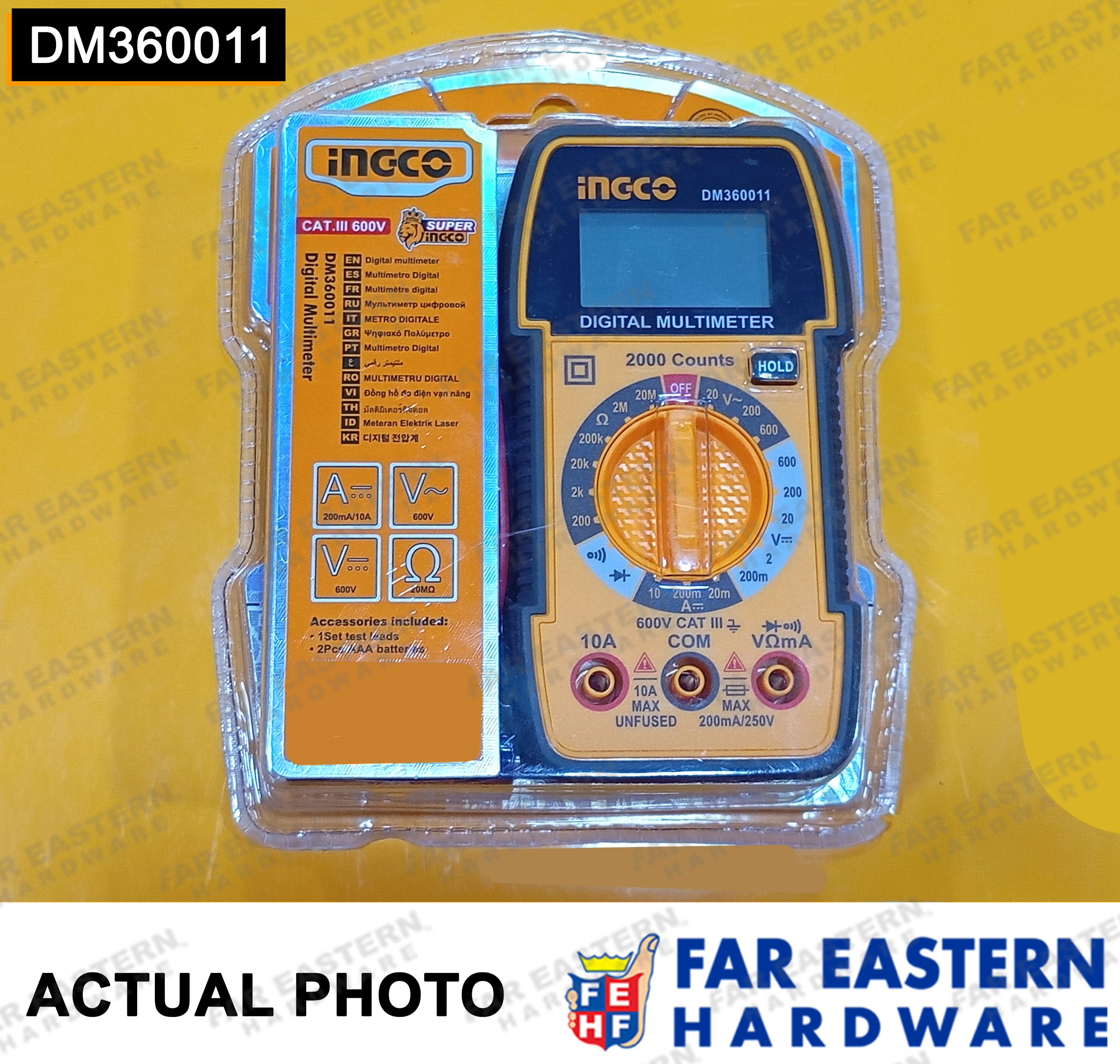 INGCO Digital Multimeter Electrical Tester DM2002 | DM360011 INMT ...
