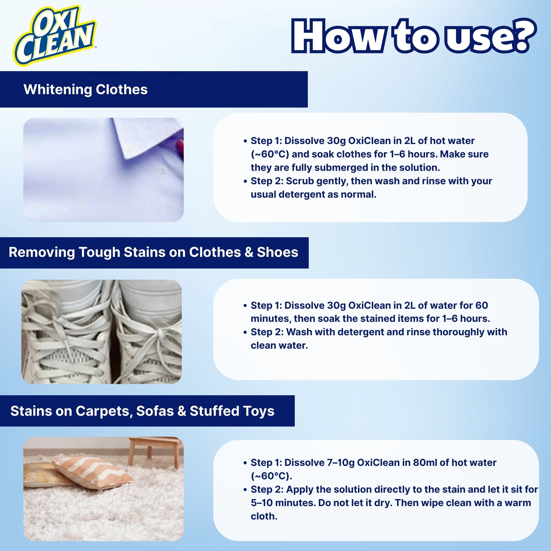 All Purpose Cleaner Shoe Cleaner OxiClean Brand – Yellow Stain Removal ...