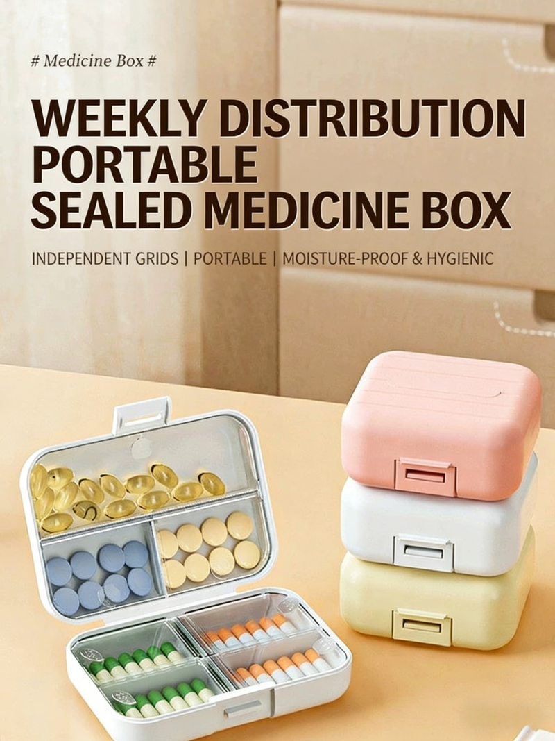 Travel Portable Medication Boxes Dispensing 7 days carry-on pill boxes ...