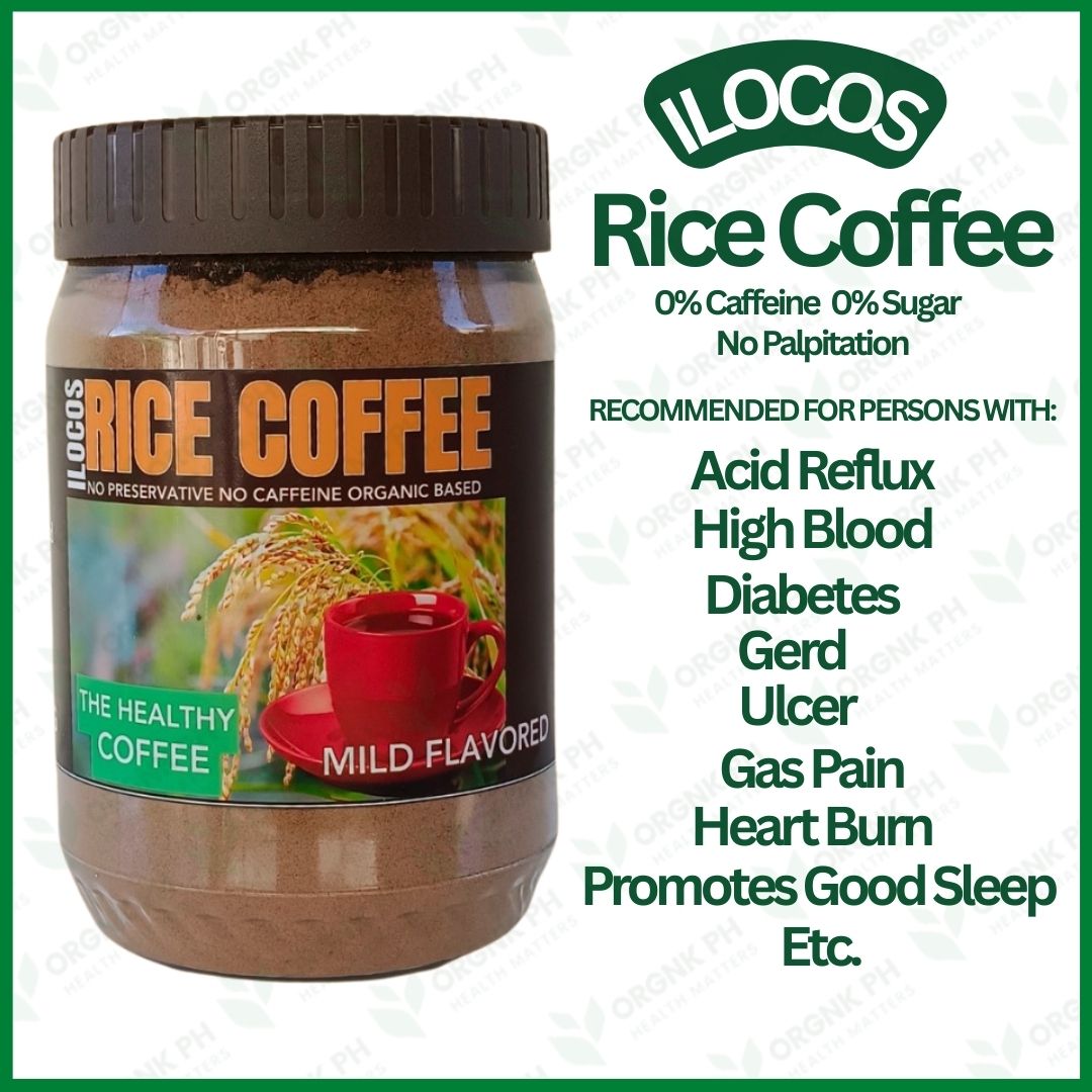 Ilocos Organic Rice Coffee No Caffeine No Sugar No Palpitation for Acid ...