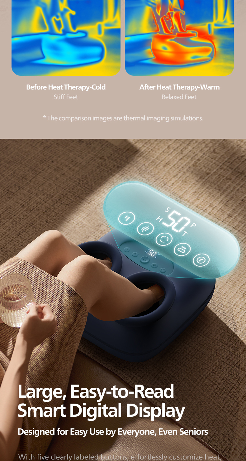 Philips Foot Massager Airbags Massage Rollers Heat Therapy Massager ...