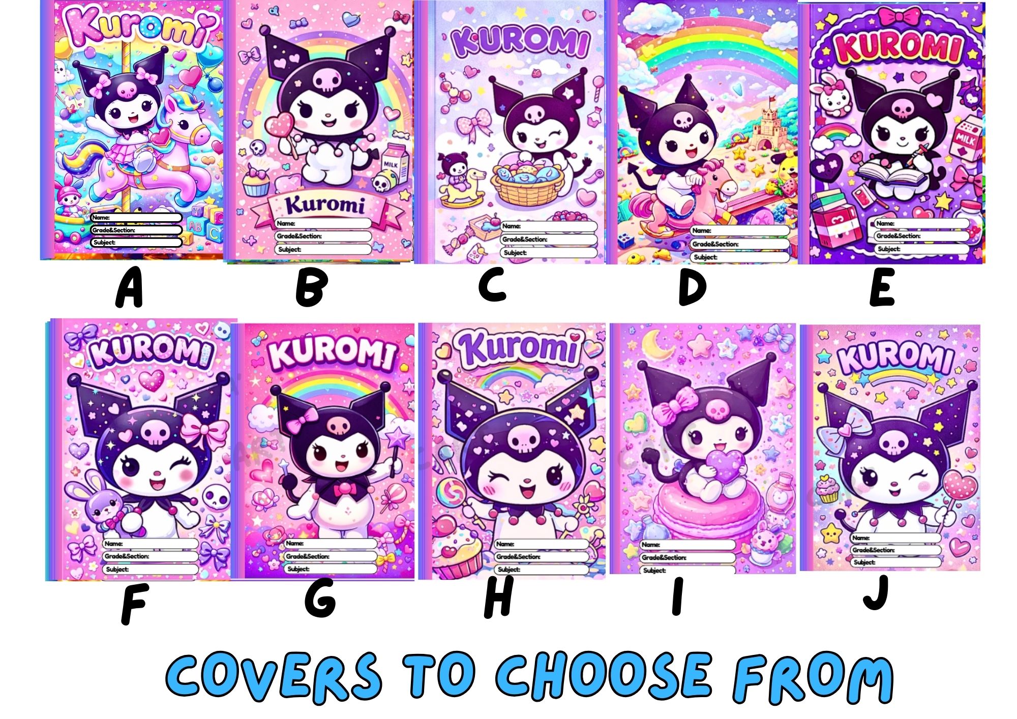 Kuromi Notebook for Kids | Cute Kawaii School Notebook 70 GSM Thick ...