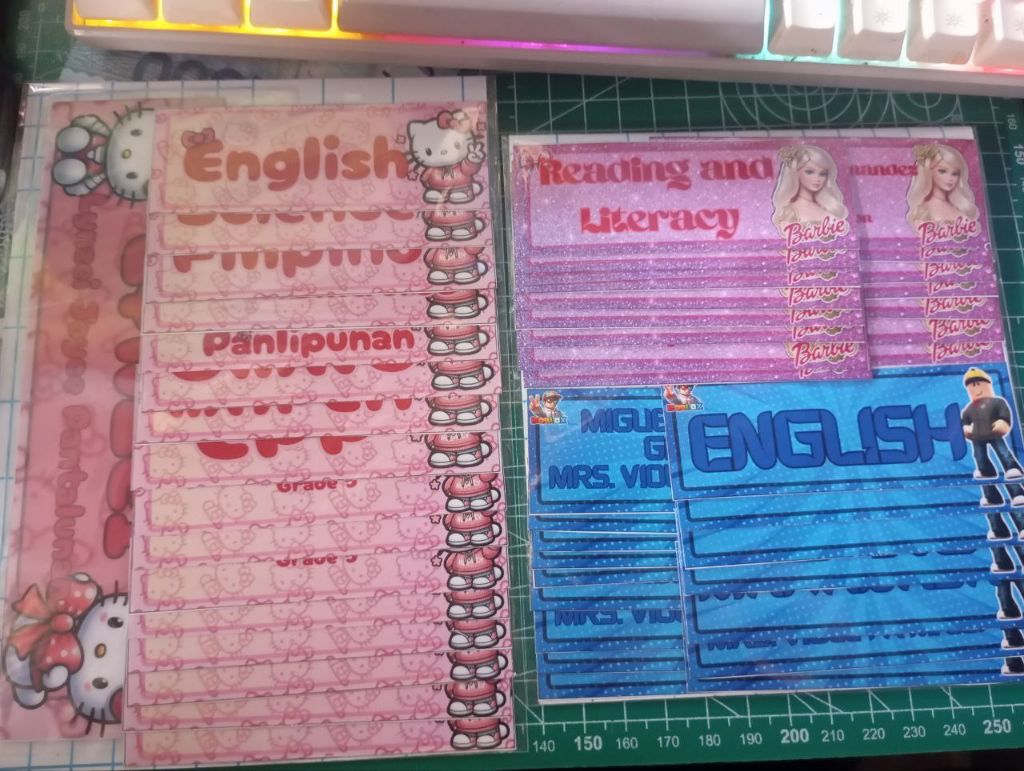 PERSONALIZED SCHOOL SUBJECT STICKERS | WATERPROOF & MATIBAY | Shopee ...
