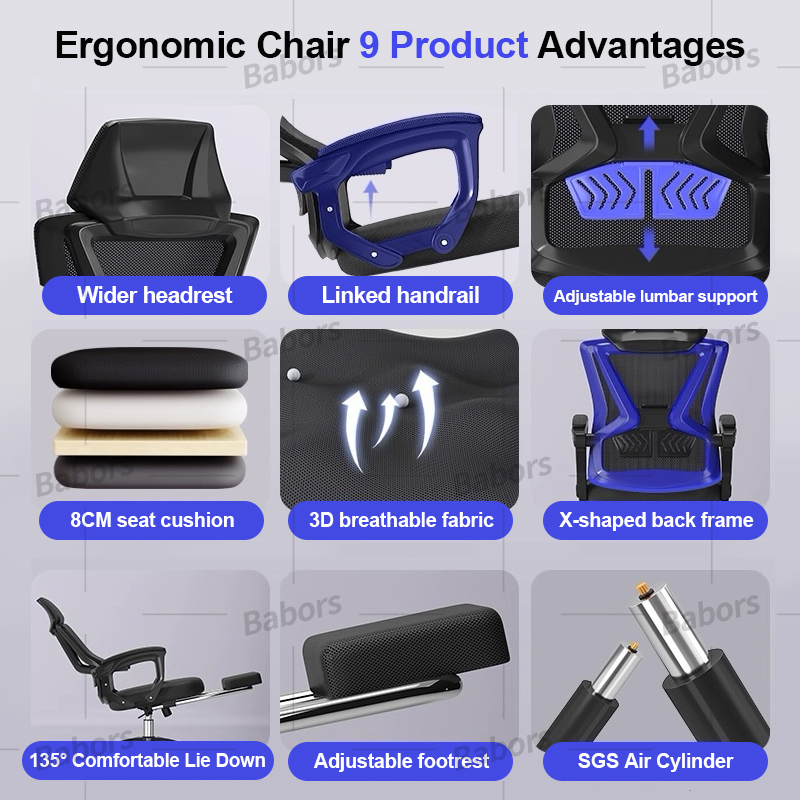 [COD] Office chair Ergonomic Chair Computer Chair Gaming Chair ...