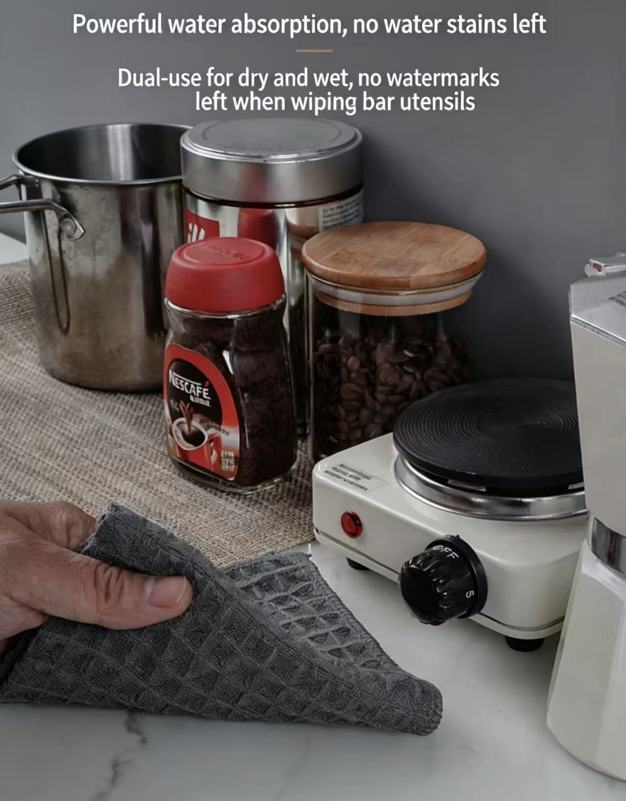 Microfiber Cleaning Cloth Multipurpose Absorbent Towel QuickDrying Dish ...