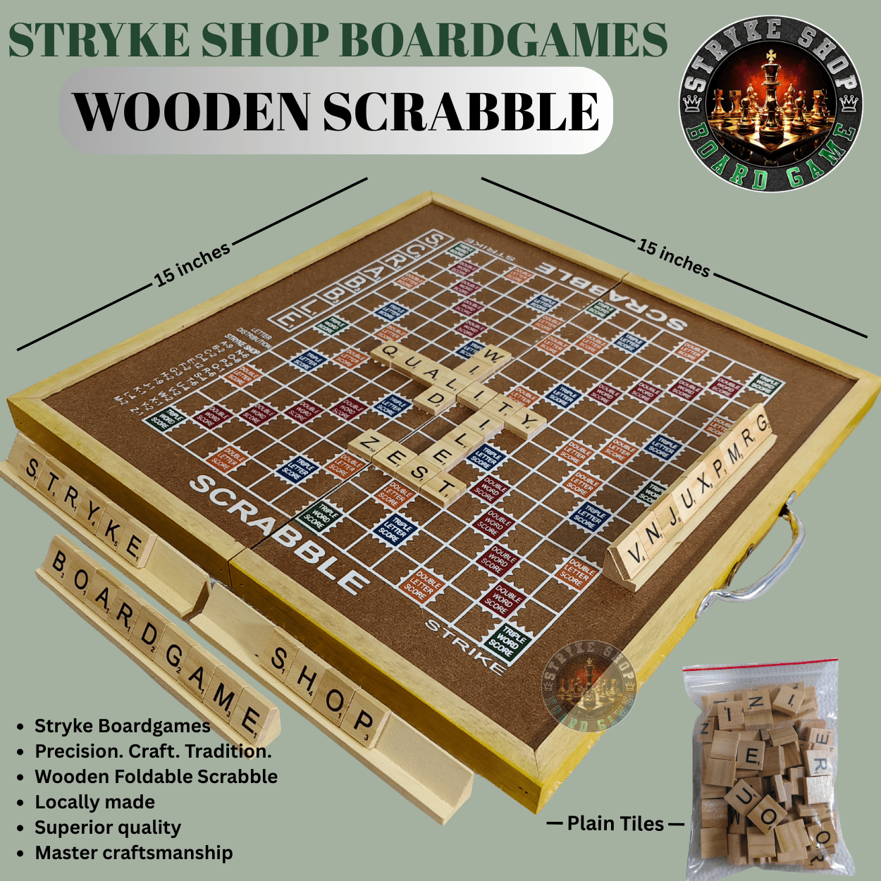 Chess Board Tournament Medium, Petite, Kliene, Malengke, Scrabble, Math ...