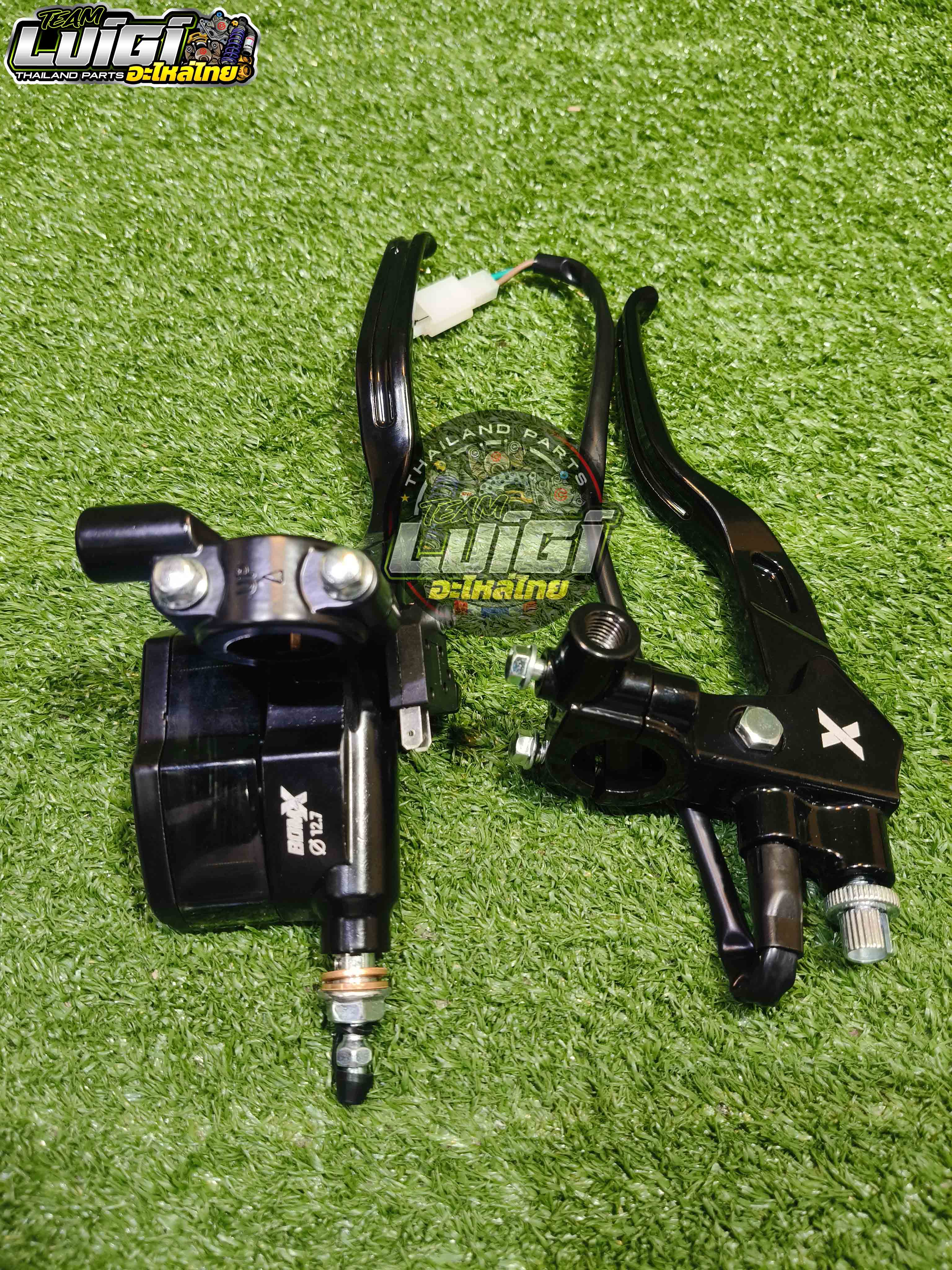 BOM X BRAKE MASTER SET SINGLE TANK 12MM BLACK RAIDER / WAVE / CLICK ...