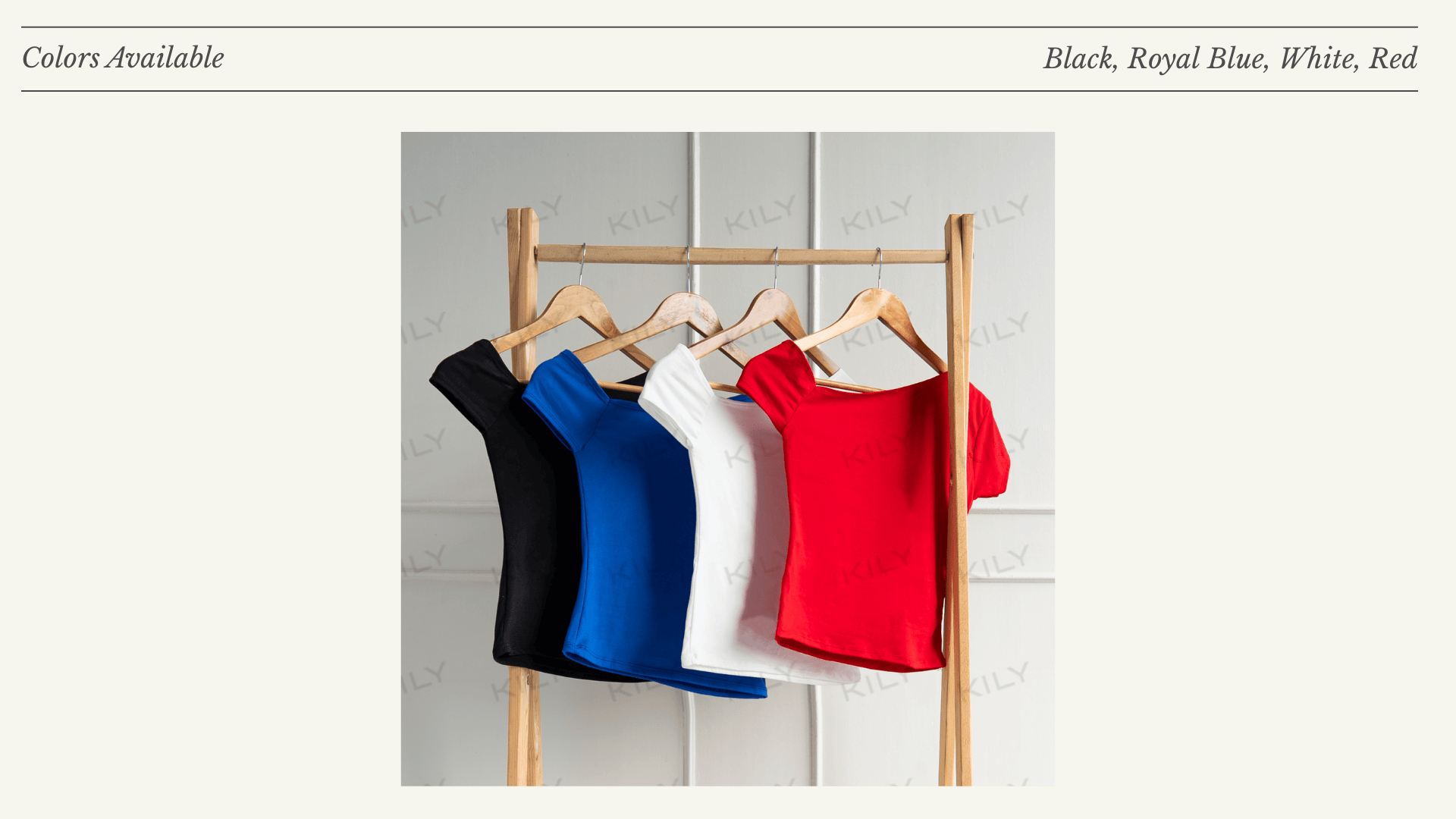 Buy1Take2 Total of 3 KILY Basic Solid Top Assymetrical Double Lining ...