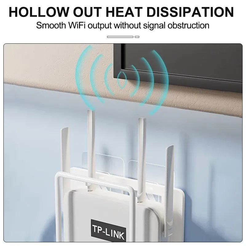 Router Holder Wifi Storage Box Optical Modem Wall Mounted Set-Top Box ...