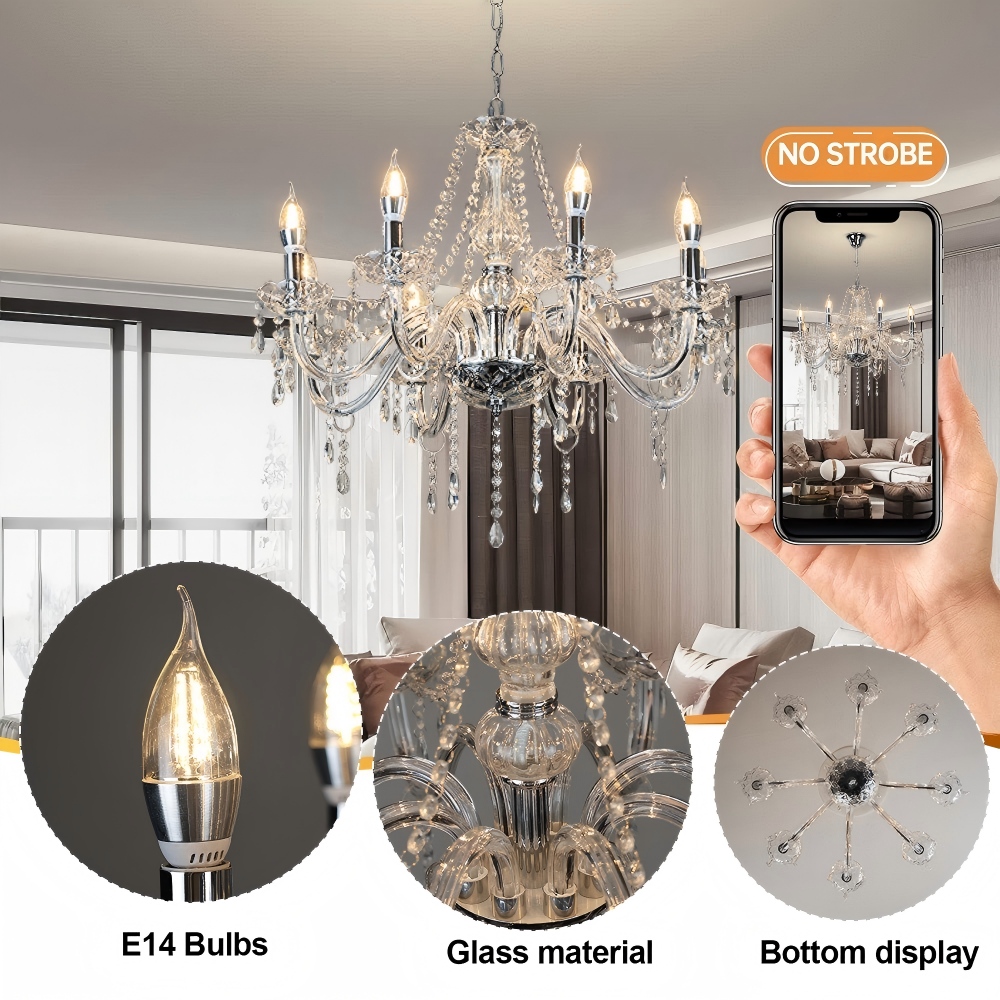 Crystal Chandelier Grand LED Luxury Gold Design for Living Dining Room ...