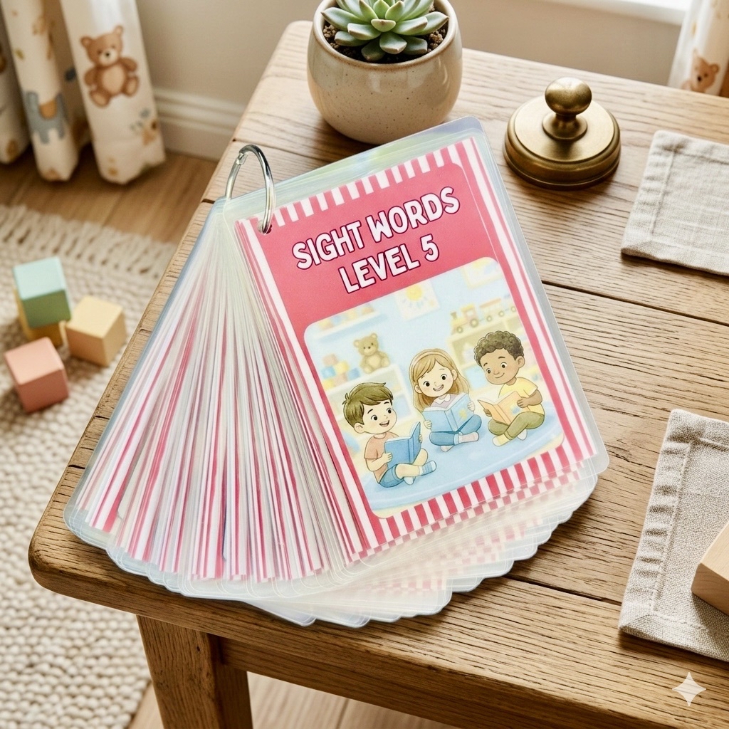 sight words level 1 to 5 educational laminated flash cards reading ...