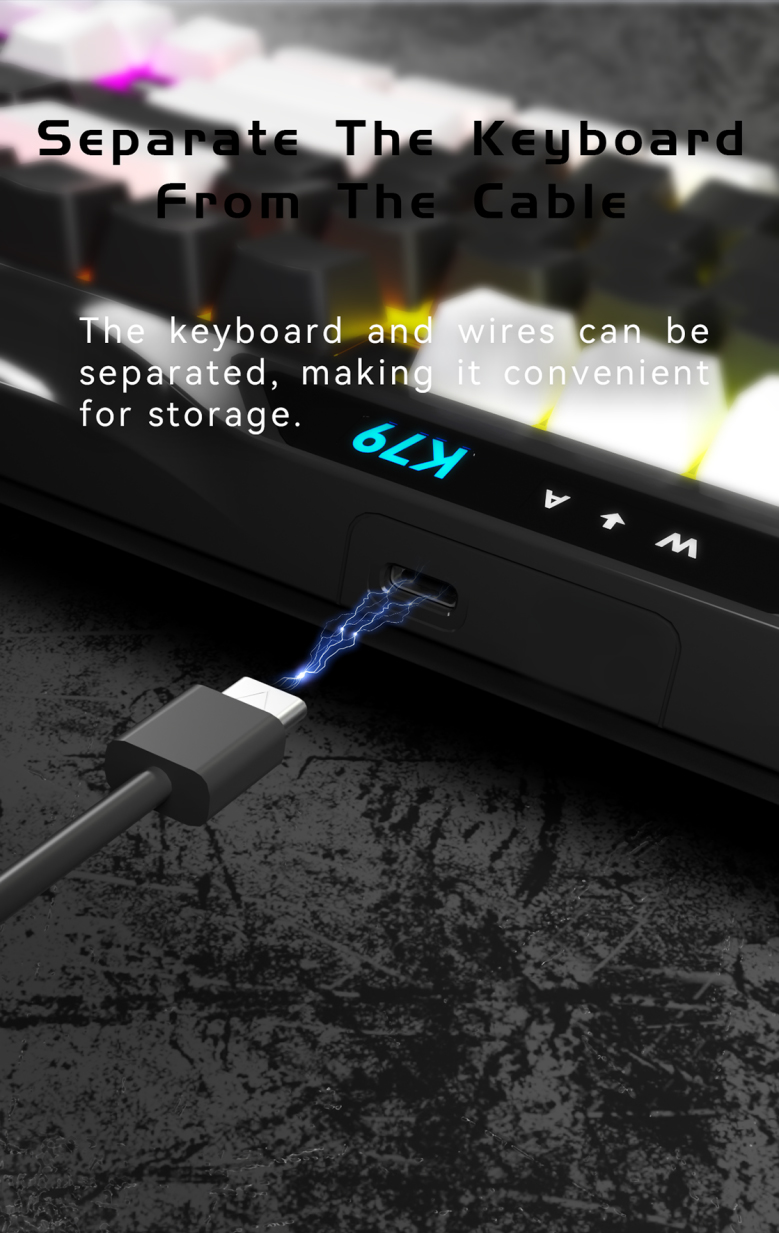 IQUNIX Wired Gaming Keyboard With Cool Cut Out RGB Lighting and Multi ...
