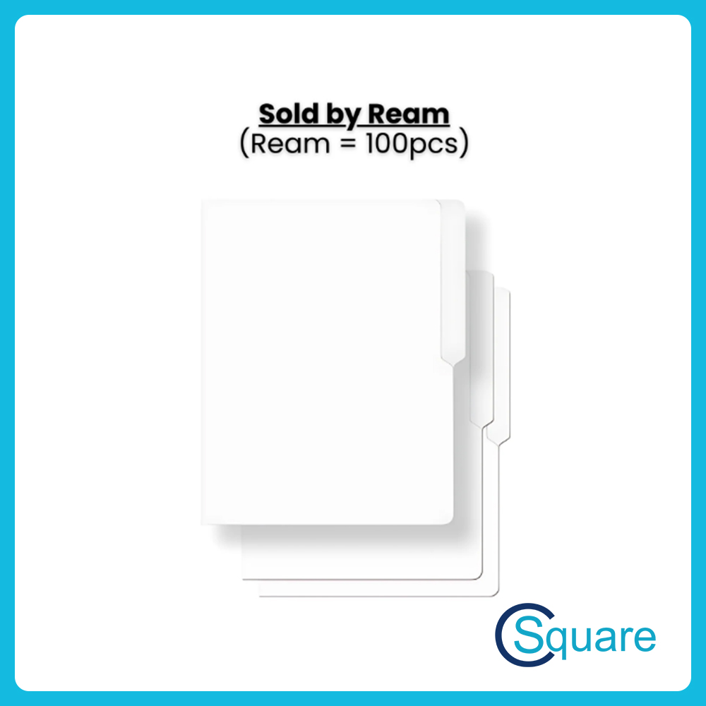 CSQUARE 100pcs 11 PTS LONG & SHORT WHITE FOLDER SYSTEM FILE FOLDER FOR ...