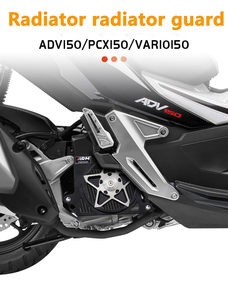 Spiner RADIATOR COVER 3D ARM TYPE BINTANG FOR HONDA CLICK 125/150 V2 V3 ...