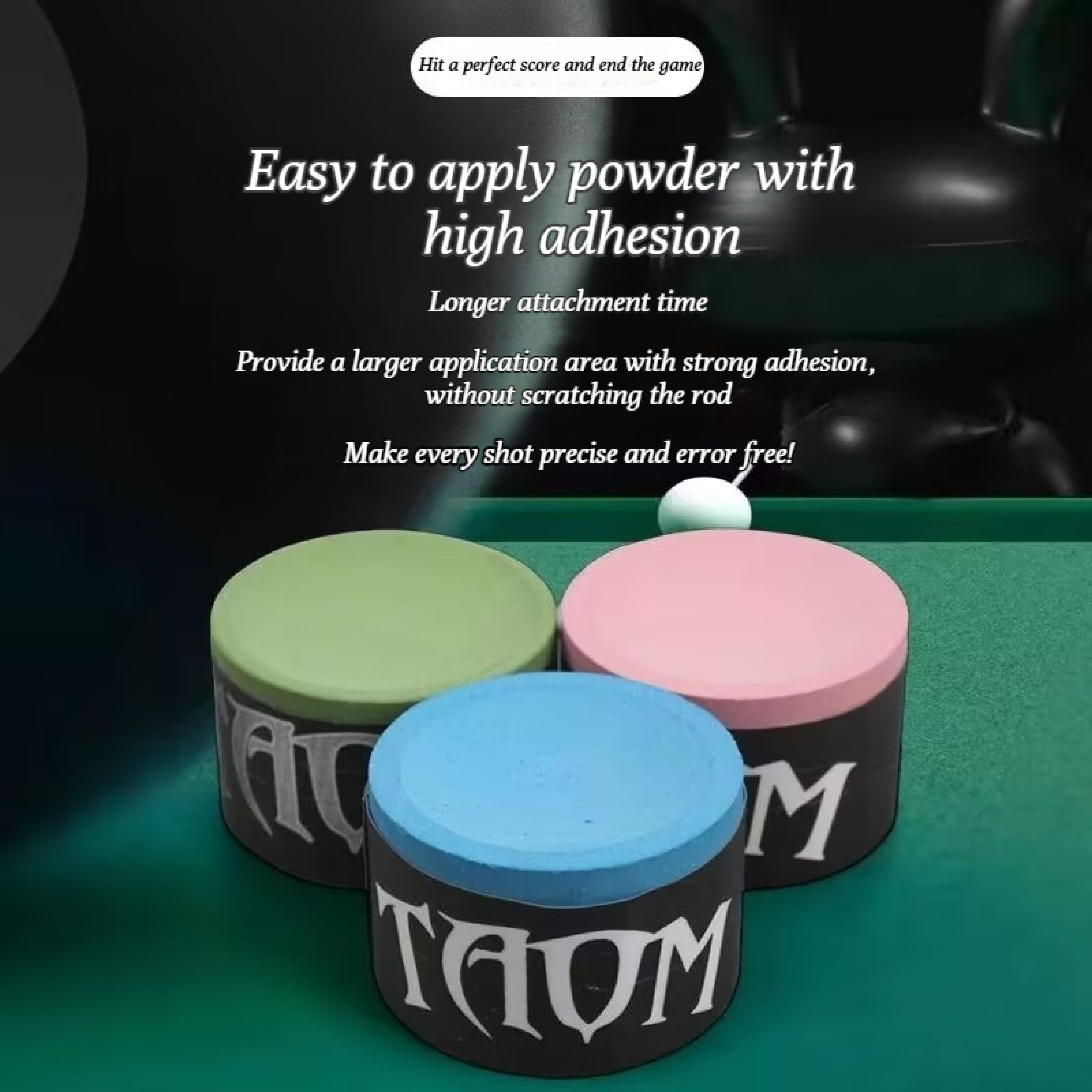 Chocolate Powder Taum Round Neutral Billiards Chalk Club Professional ...