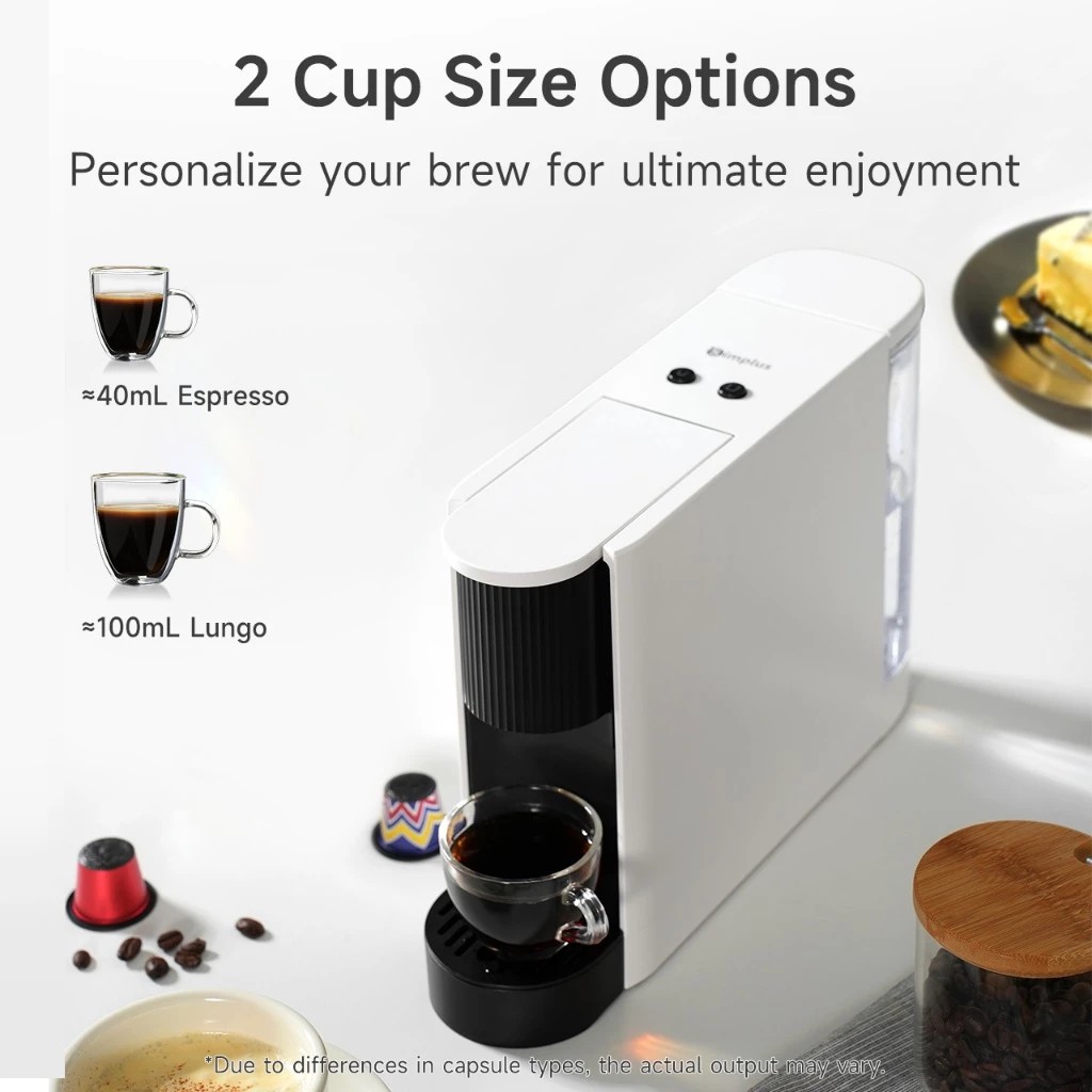 Simplus Coffee Maker 20Bar Nespresso Capsule Coffee Machine 2-Cup Size ...