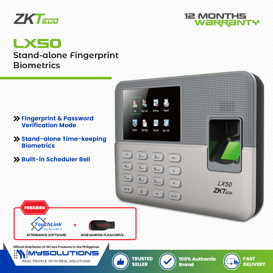 ZKTeco LX50 Fingerprint Time Attendance Biometrics | Shopee Philippines