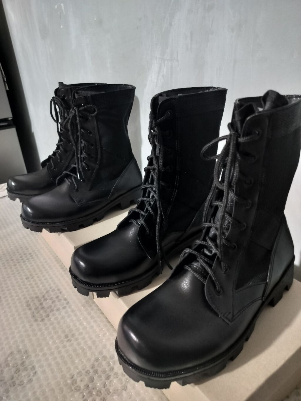 COMBAT BOOTS BLACK SHOES FOR ROTC & SECURITY GUARD | Shopee Philippines