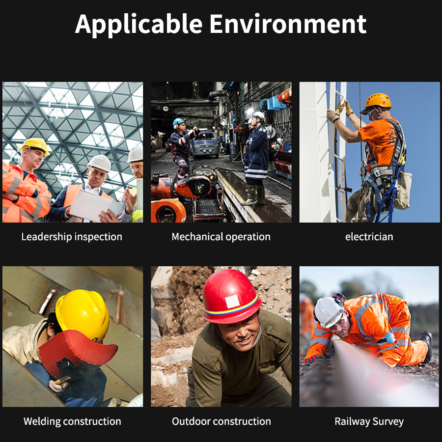 Safety Helmet Hard Hat Construction Engineer Working Head Protective PE ...