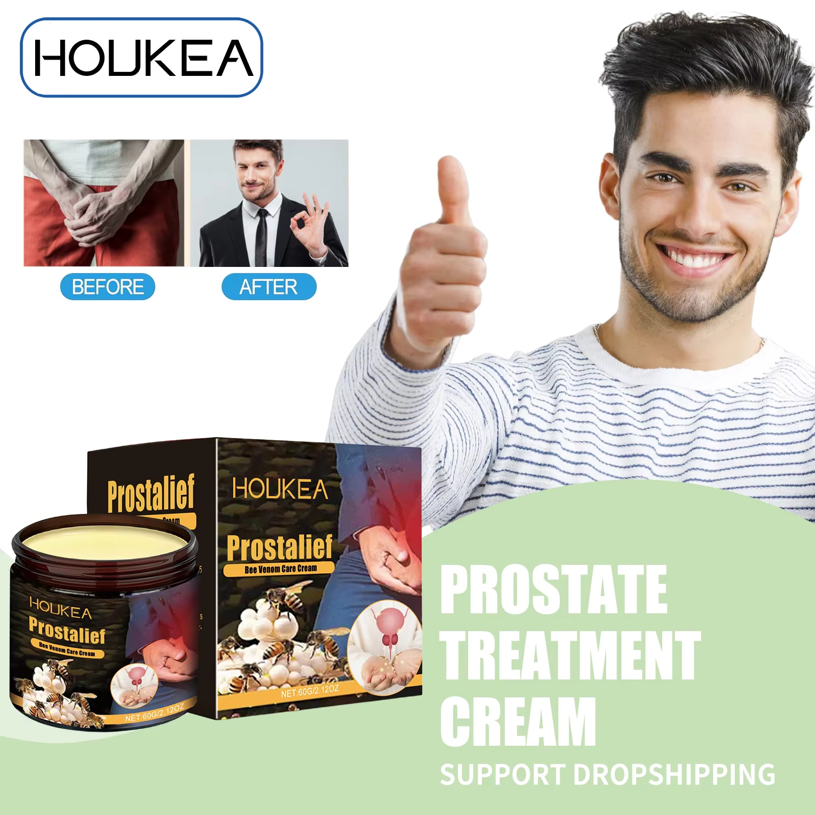 Bee Venom Prostate Cream for Men Prostatitis Treatment Urinary ...