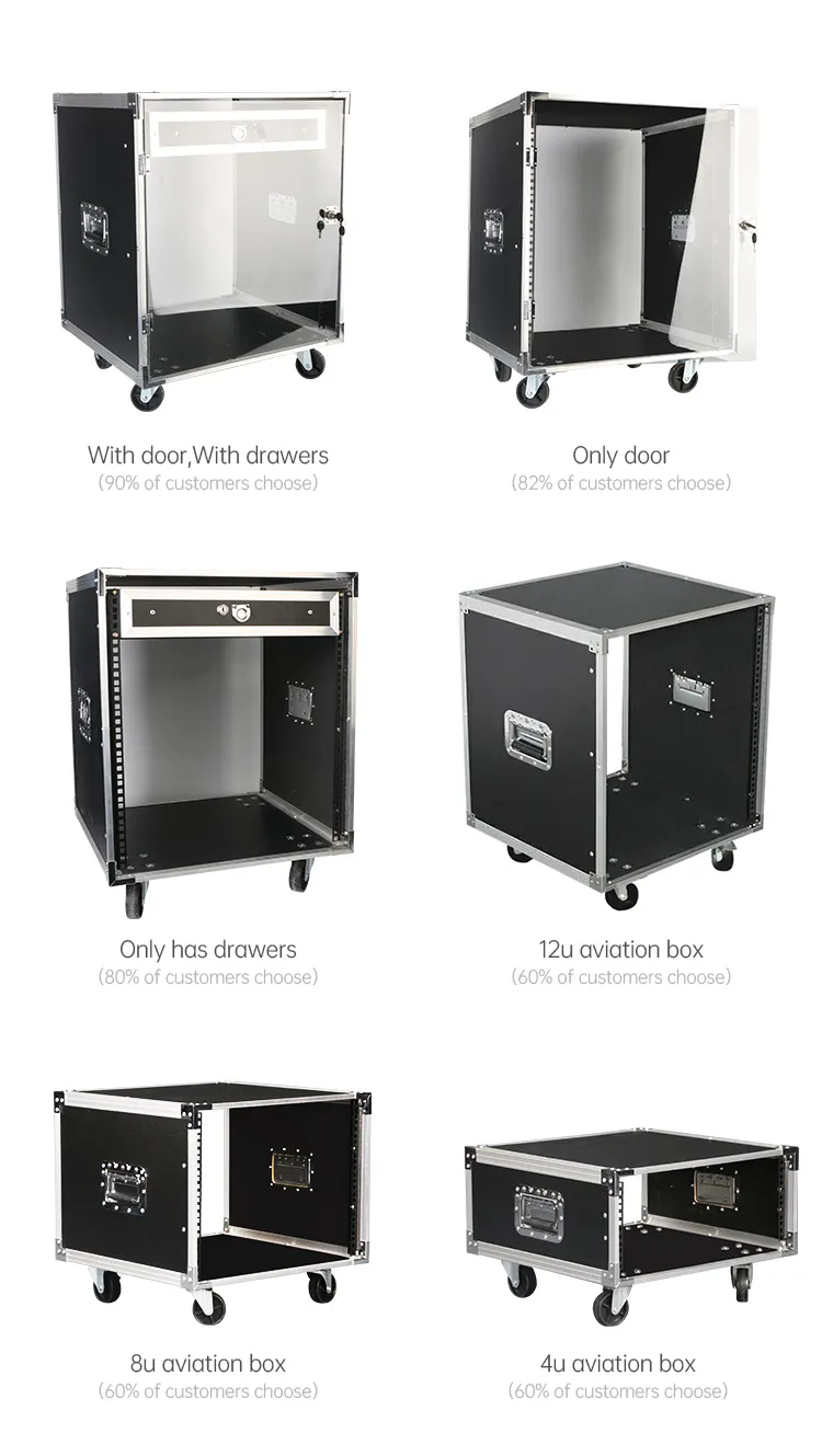 Factory Direct 12U Flight Case Power Amplifier Rack Empty Cabinet ...