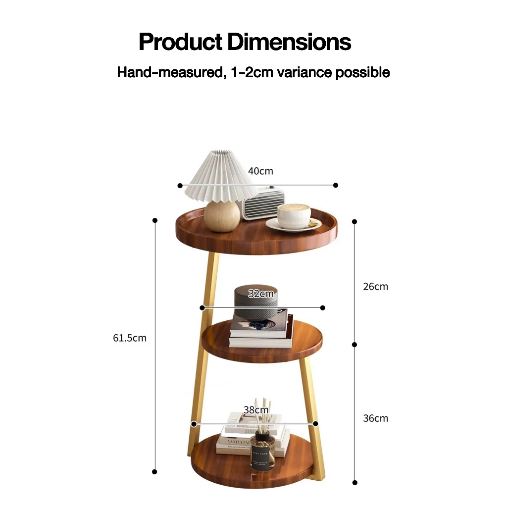 40CM Tea Table Coffee Table Round Shape Industrial Round End Table 3 ...