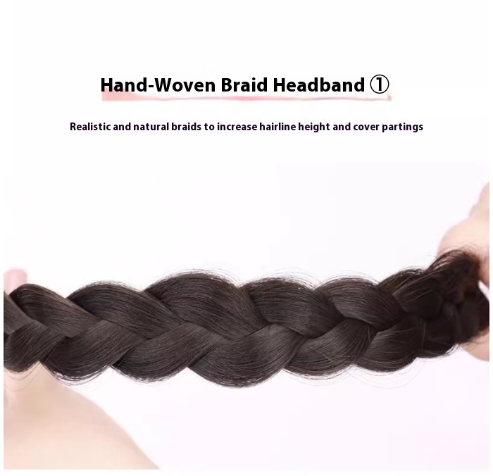 Fringe Wigs Fishbone Braid Forehead Hairpiece Invisible Natural Air ...
