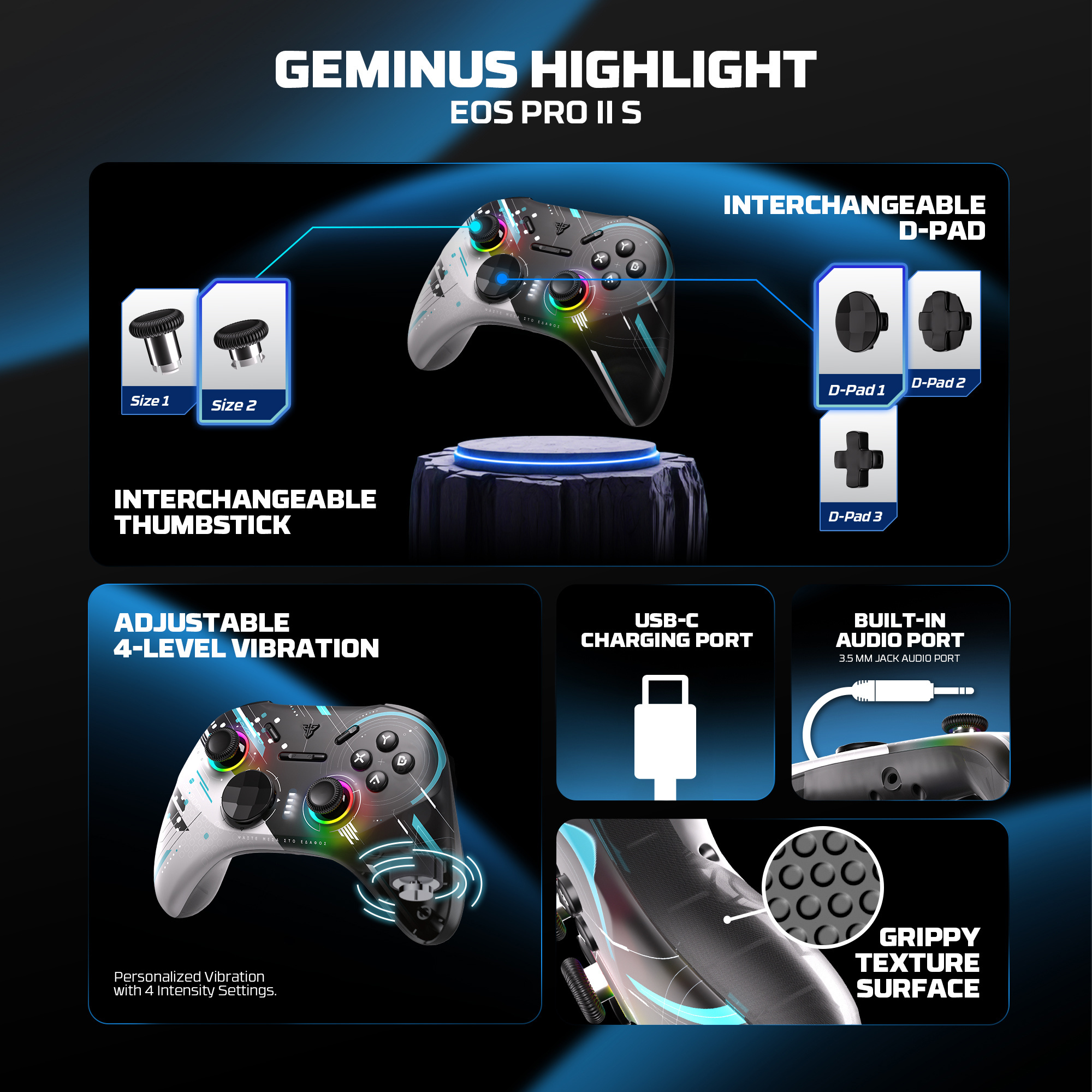 Fantech EOS PRO II S WGP15V2S Wireless Gamepad Controller with Hall ...