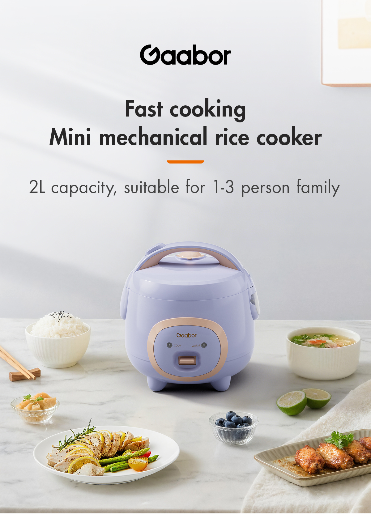 【New arrival】Gaabor Multi-Functional Rice Cooker Cute design Mini size ...