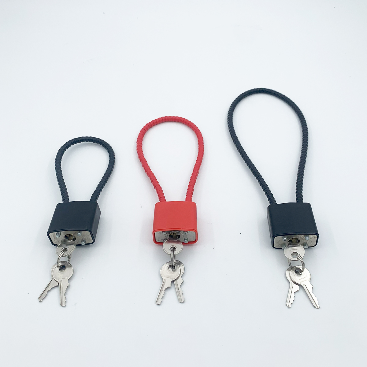 Steel Cable Anti Theft Padlock Long Shackle Wire Rope Lock For Cabinets ...