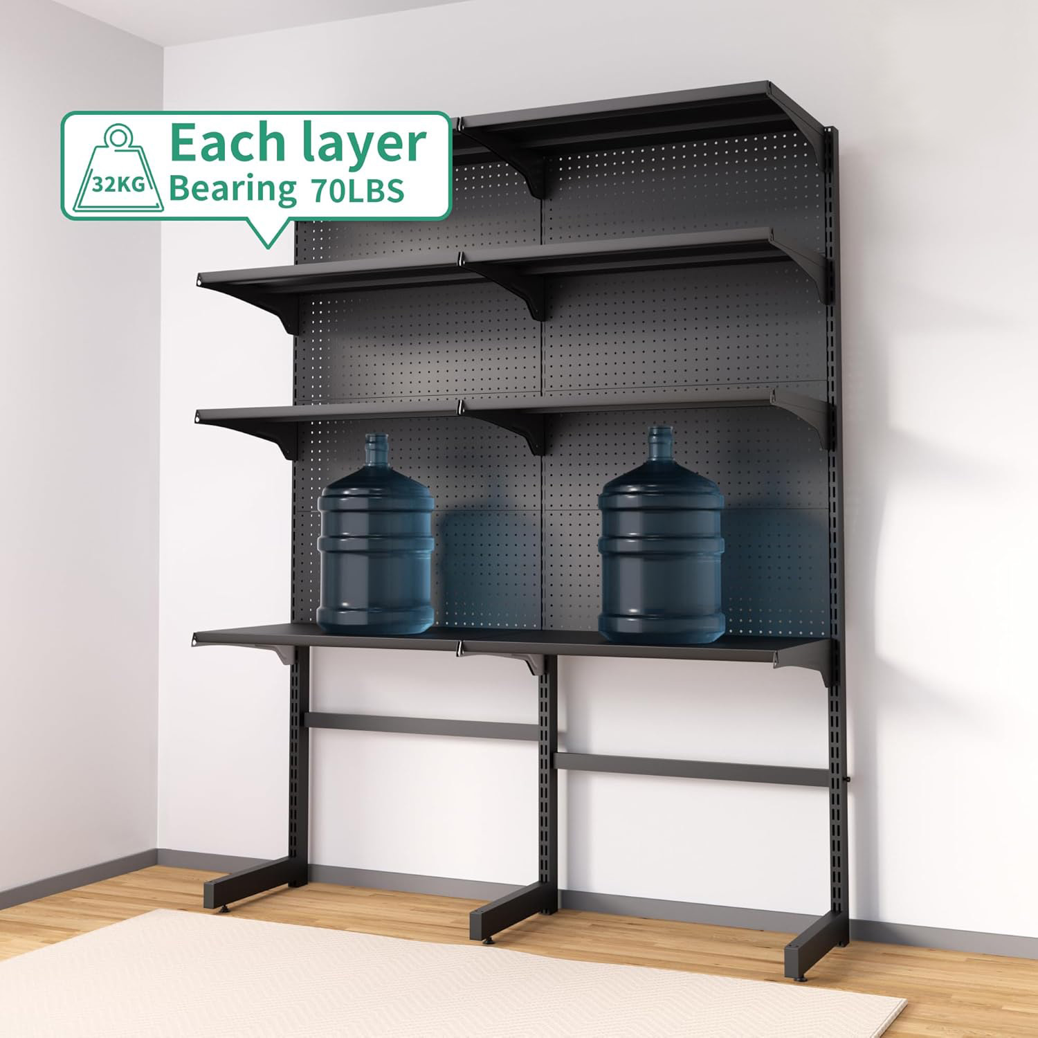 Anti-rust metal perforated board storage rack without punching vertical ...