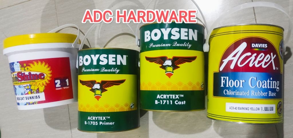ACRYTEX BOYSEN Gallon Acrytex Cast, Acrytex Primer, Acrytex Topcoat ...