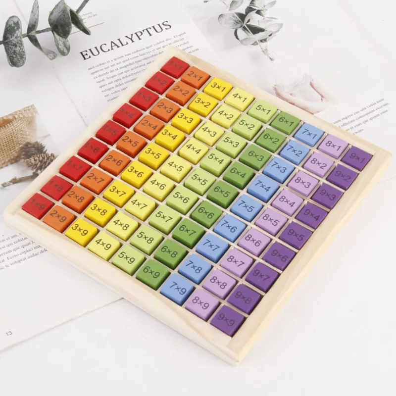 99 Multiplication Montessori Educational Wooden Toys for Kids Table ...