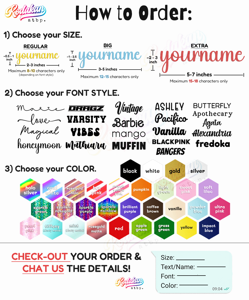 Personalized 1-Text Decal Stickers, Customized for Aquaflask, Tumblers ...