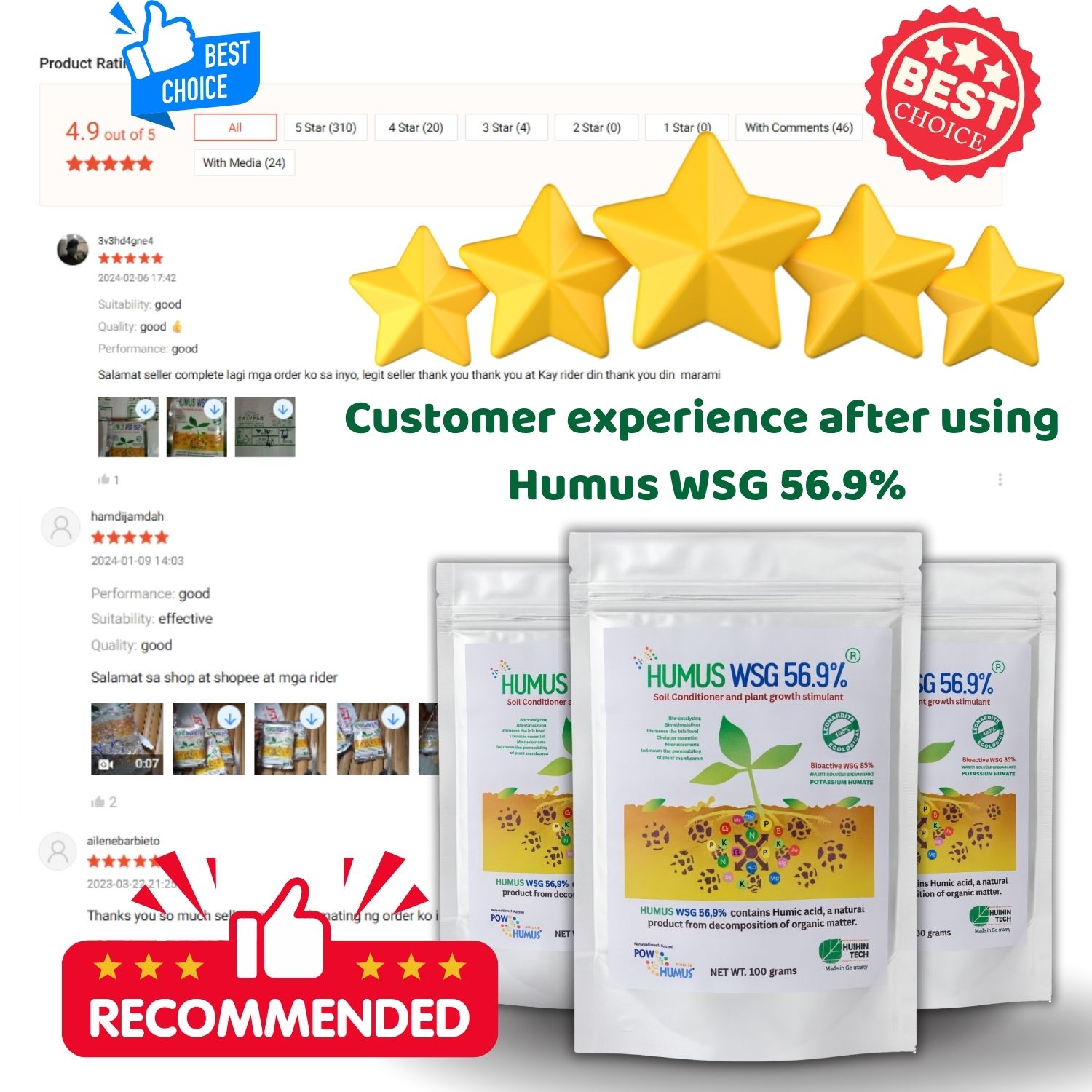 HUMUS WSG - SOIL CONDITIONER FERTILIZER (POWDER) 100G | Shopee Philippines