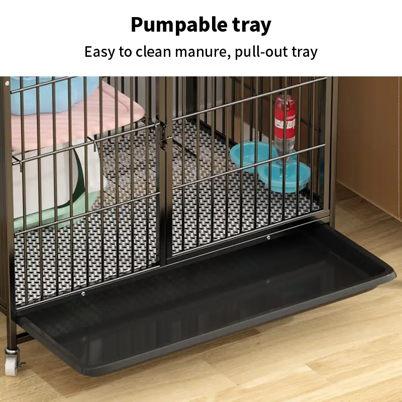 Dog Cage With Poop Tray Cage For Dog Dog Cage Pet Cage With 4 Wheels ...