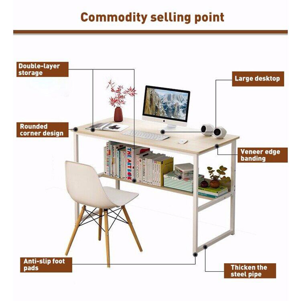 Computer Office Table Study Double Layer Table Student Table Practical ...