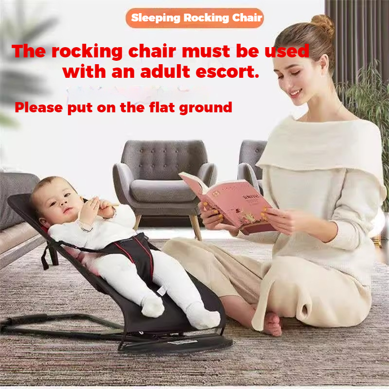 Foldable Baby Rocker Portable Newborn Bouncer with Toys Adjustable ...