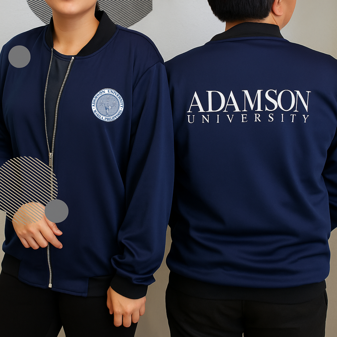 (Navy Blue) ADAMSON University Bomber Jacket UNISEX Soaring Falcons ...