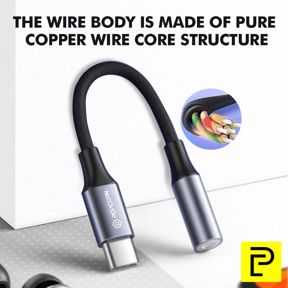 Popcorn AUX Cable to 3.5mm Earphone Adapter Cable Fast Audio Sync ...