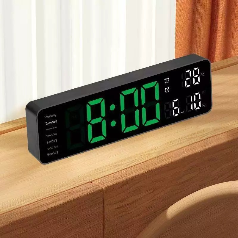 2026 Digital Wall Clocks LED Alarm Large Display Table Clock ...