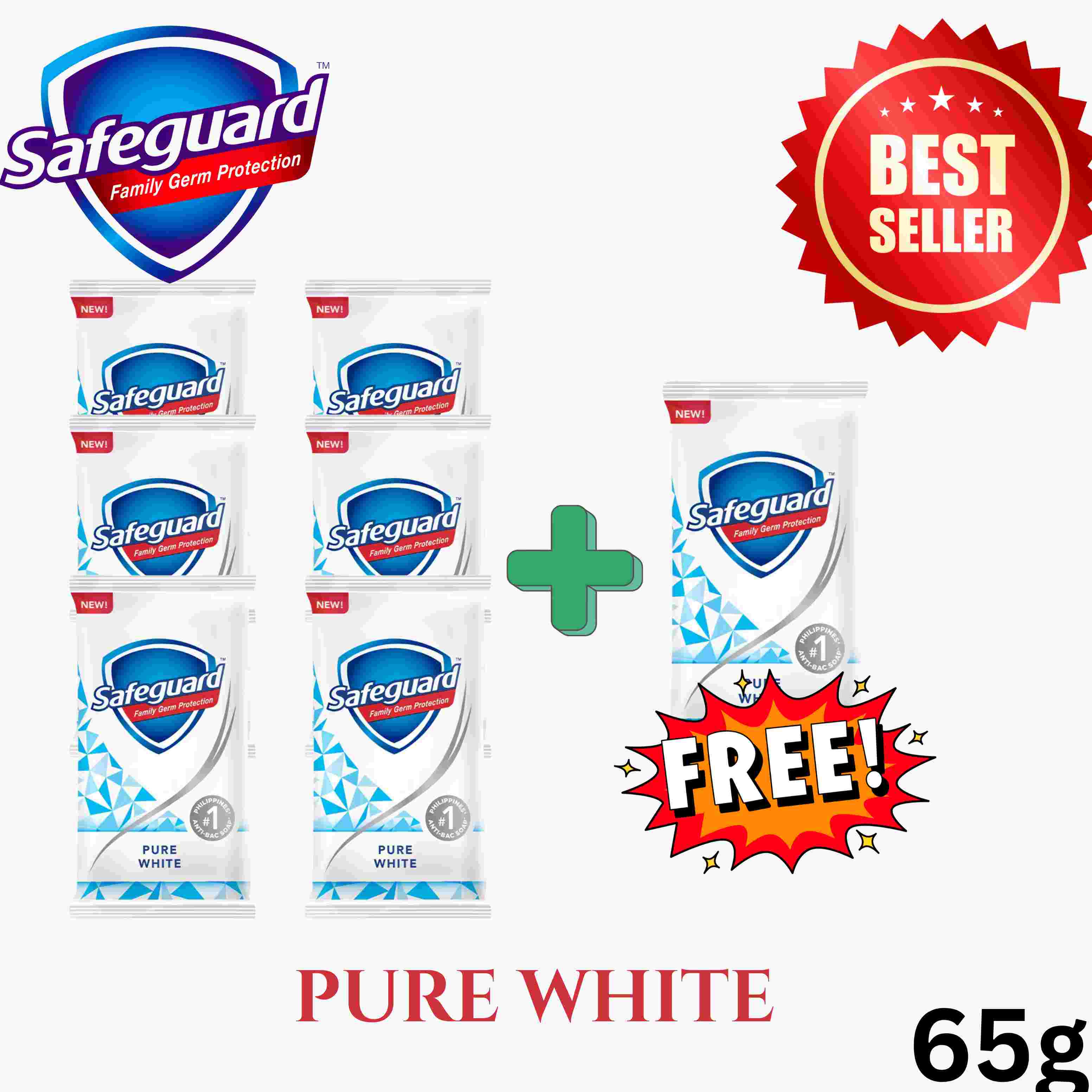 SAFEGUARD PURE WHITE BAR SOAP 65G | Shopee Philippines