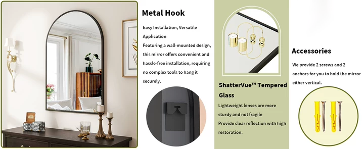 Bathroom Mirror With Shelf Wall Mirror Makeup Mirror Square HD Mirror ...